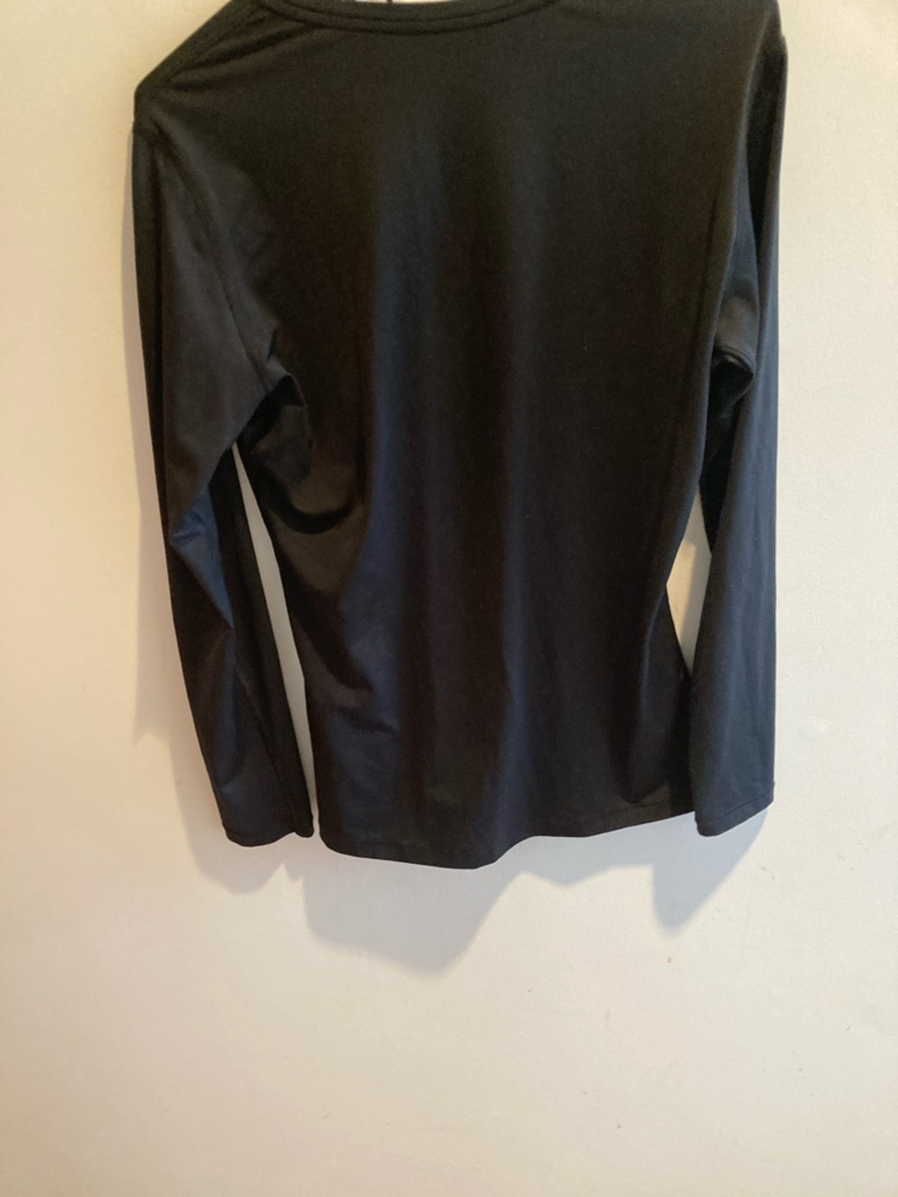Nike Black Long Sleeve Dri-FIT Top with White Swoosh length 26” - Picture 3 of 4